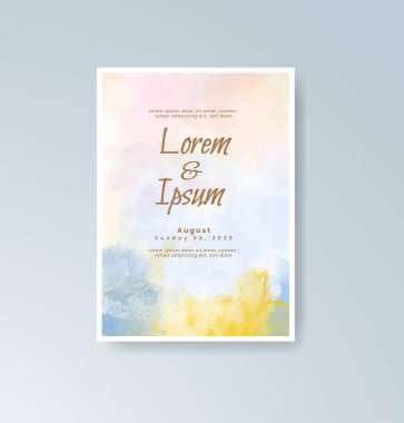 Suluboya düğün davetiyesi