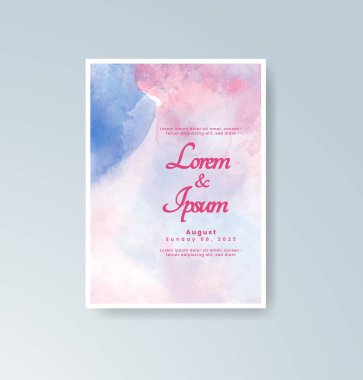 Suluboya düğün davetiyesi