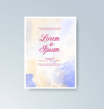 Suluboya düğün davetiyesi