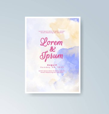 Suluboya düğün davetiyesi