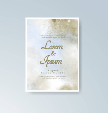 Suluboya düğün davetiyesi