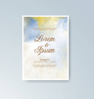 Suluboya düğün davetiyesi