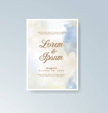 Suluboya düğün davetiyesi