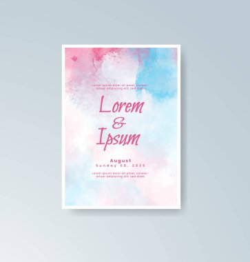 Suluboya düğün davetiyesi