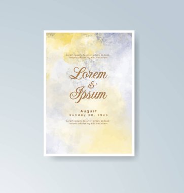 Suluboya düğün davetiyesi