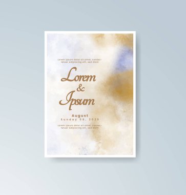 Suluboya düğün davetiyesi