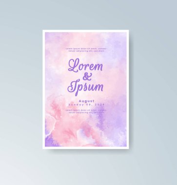 Suluboya düğün davetiyesi