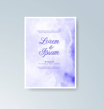 Suluboya düğün davetiyesi