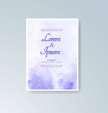 Suluboya düğün davetiyesi