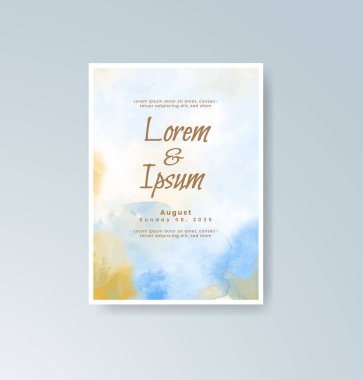 Suluboya düğün davetiyesi