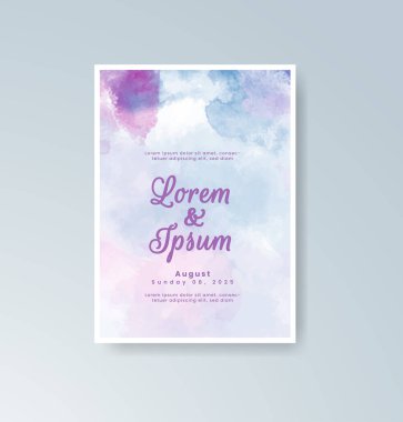 Suluboya düğün davetiyesi