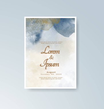 Suluboya düğün davetiyesi