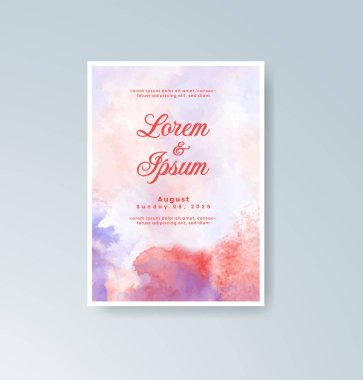 Suluboya düğün davetiyesi