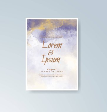 Suluboya düğün davetiyesi