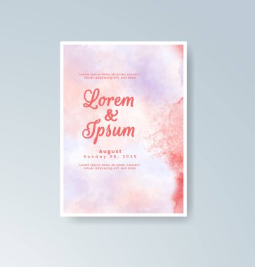 Suluboya düğün davetiyesi