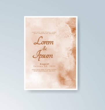 Suluboya düğün davetiyesi