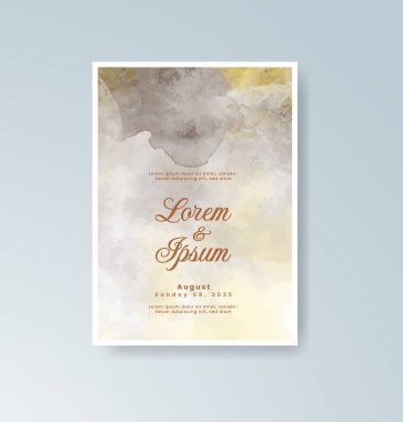 Suluboya düğün davetiyesi