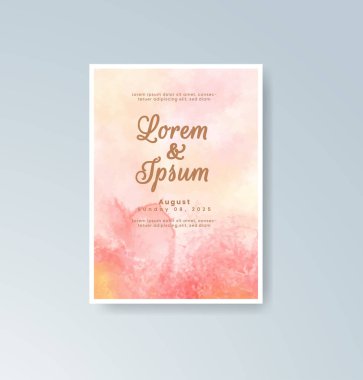 Suluboya düğün davetiyesi