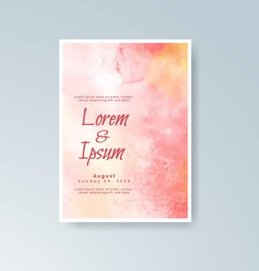 Suluboya düğün davetiyesi