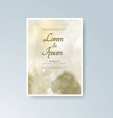 Suluboya düğün davetiyesi