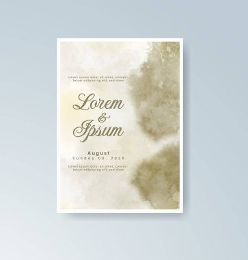 Suluboya düğün davetiyesi