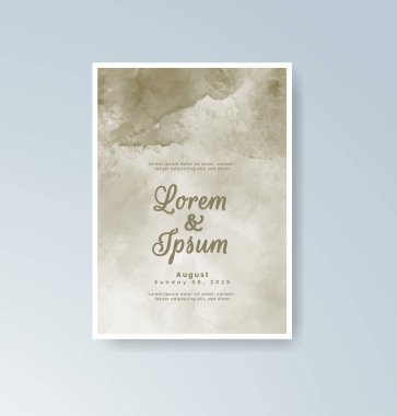 Suluboya düğün davetiyesi