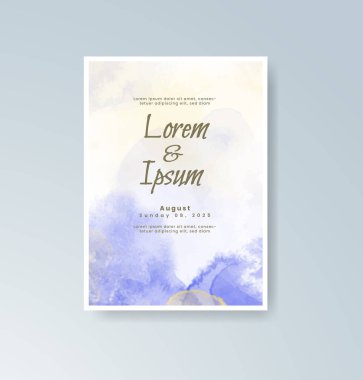 Suluboya düğün davetiyesi