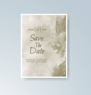 Suluboya düğün davetiyesi