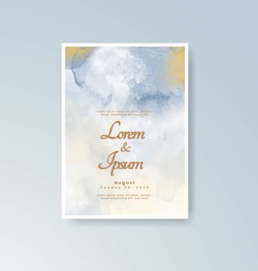 Suluboya düğün davetiyesi