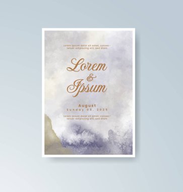 Suluboya düğün davetiyesi