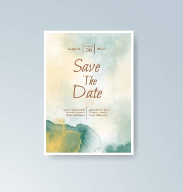 Suluboya düğün davetiyesi