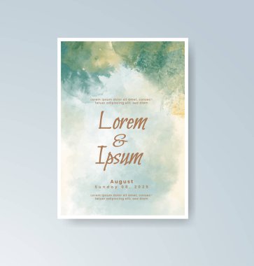 Suluboya düğün davetiyesi