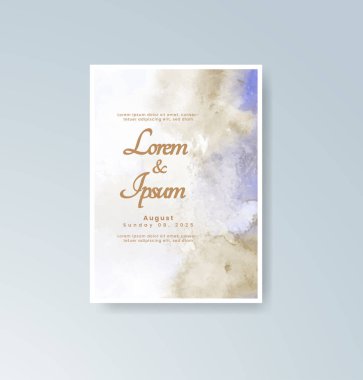 Suluboya düğün davetiyesi