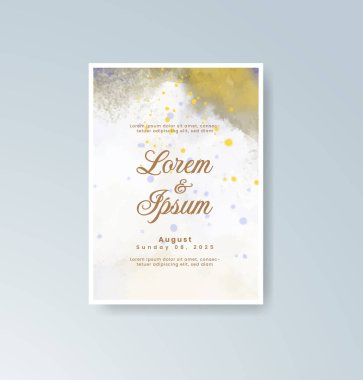 Suluboya düğün davetiyesi