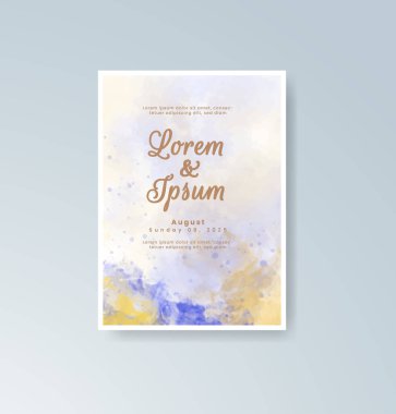 Suluboya düğün davetiyesi