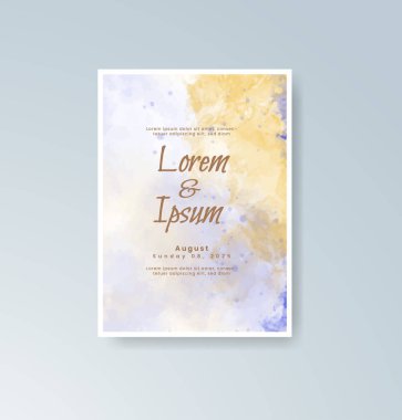 Suluboya düğün davetiyesi