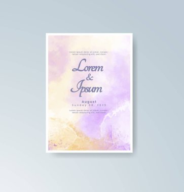 Suluboya düğün davetiyesi