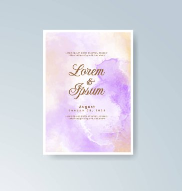 Suluboya düğün davetiyesi