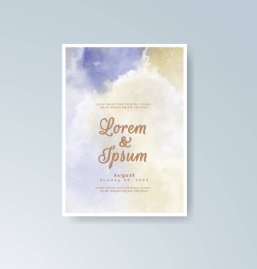 Suluboya düğün davetiyesi