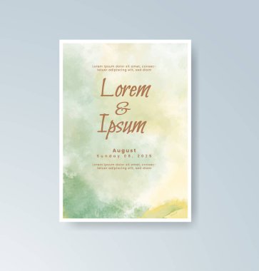 Suluboya düğün davetiyesi