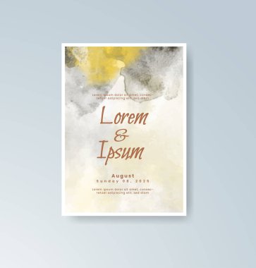 Suluboya düğün davetiyesi