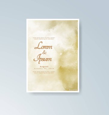 Suluboya düğün davetiyesi