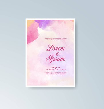 Suluboya düğün davetiyesi