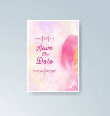 Suluboya düğün davetiyesi