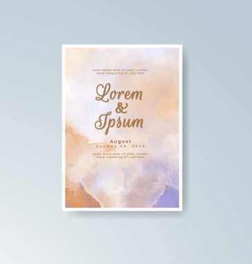 Suluboya düğün davetiyesi