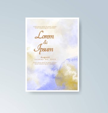 Suluboya düğün davetiyesi