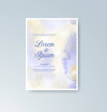 Suluboya düğün davetiyesi