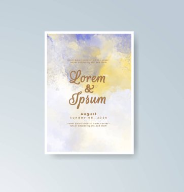 Suluboya düğün davetiyesi