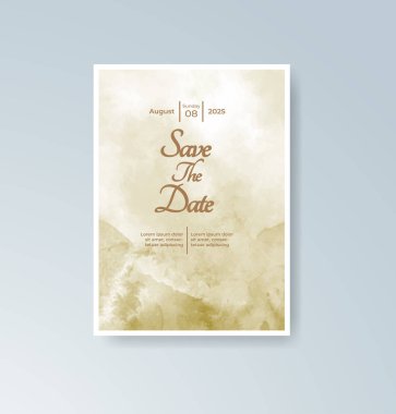 Suluboya düğün davetiyesi