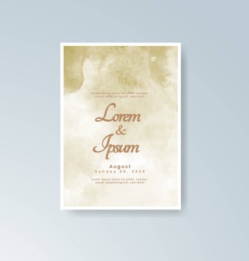 Suluboya düğün davetiyesi